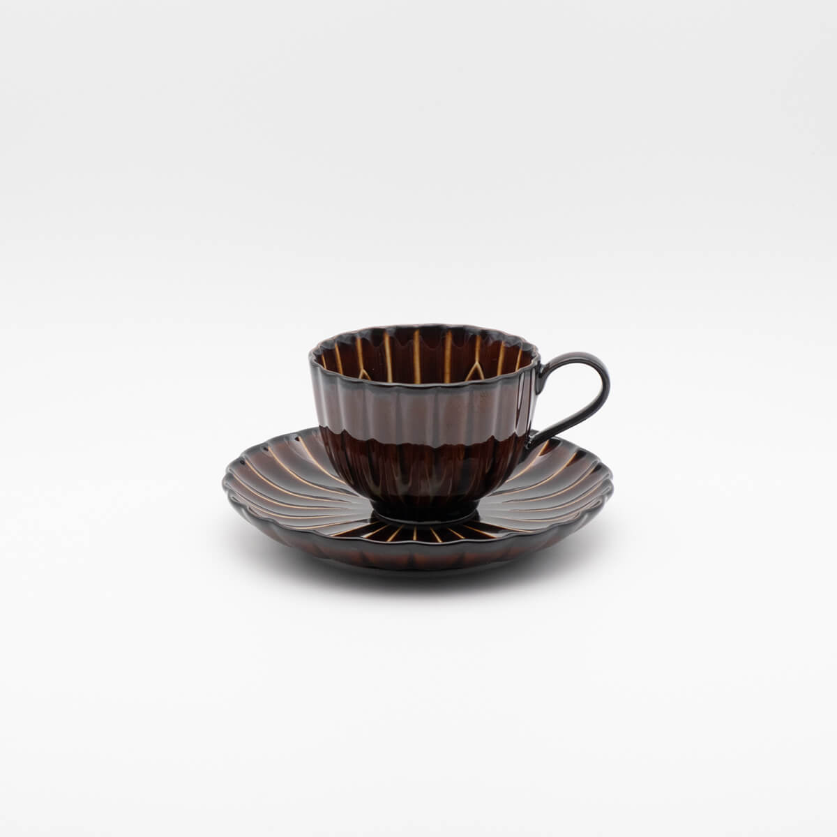 Giyaman Coffee Cup & Saucer Set – Urushi Brown